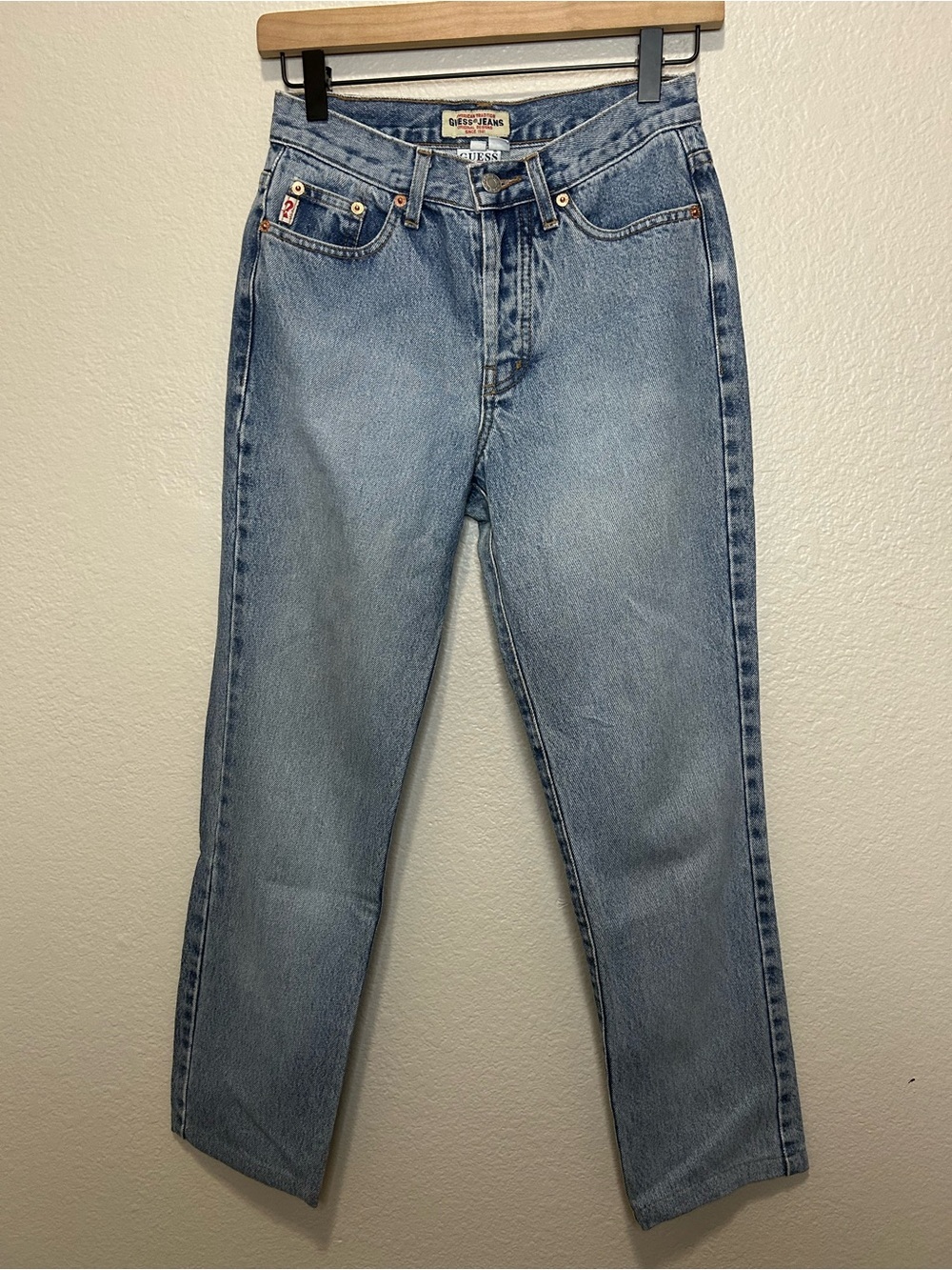 Vintage Guess Jeans USA Made Size 26 Relaxed Straight Leg 100% Cotton Denim